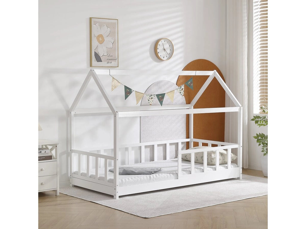 Letto a soppalco per bambini "Mila" - 90 x 190 cm - Bianco