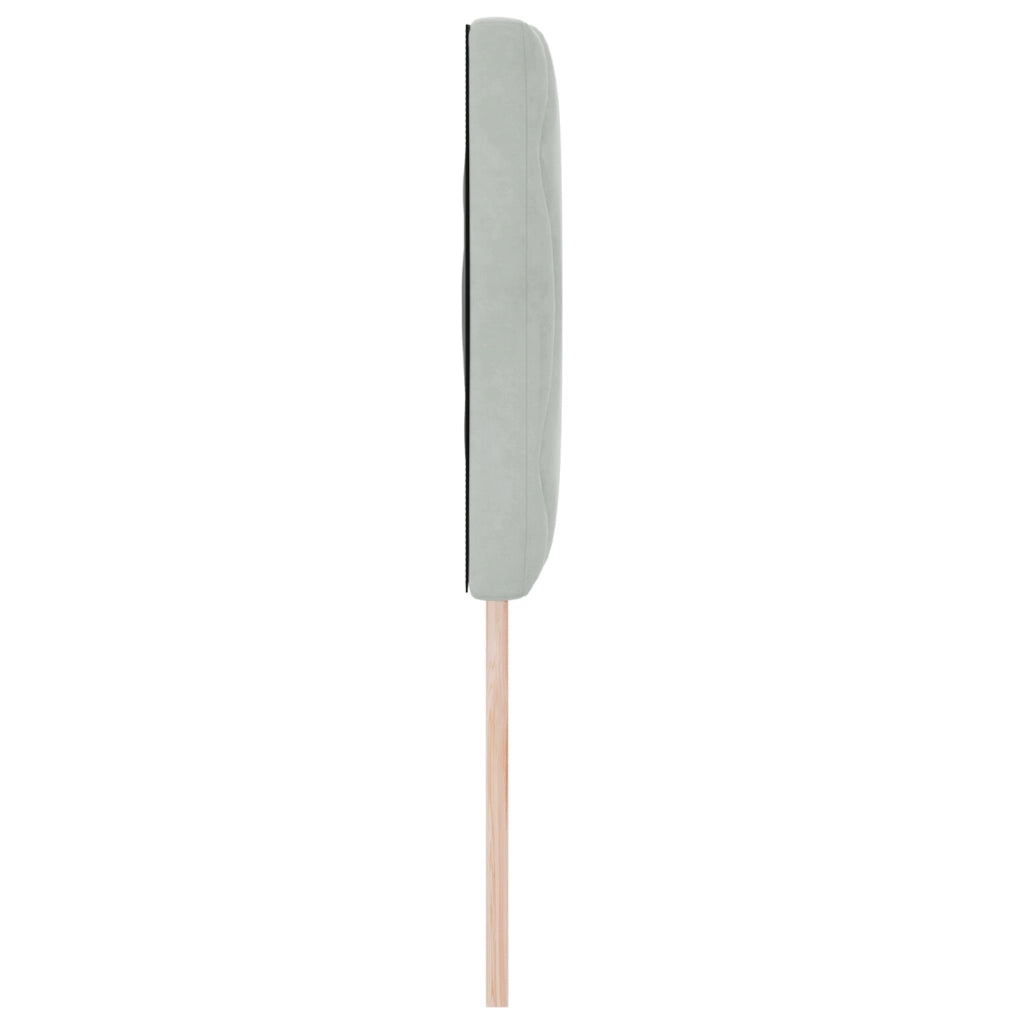 Testata LED Design a Blocchi di Diamante Grigio Chiaro 144 cm Velluto