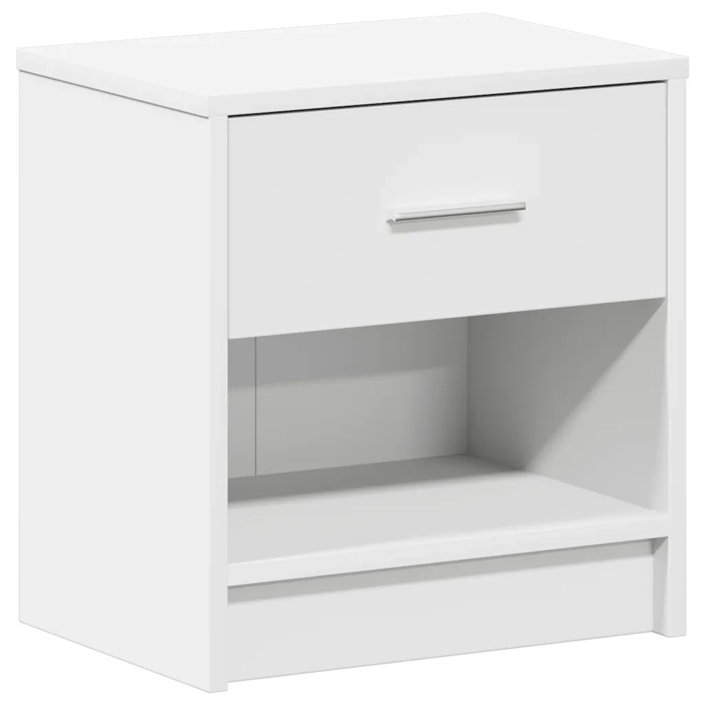 Comodino con Cassetto Bianco 39x28x41 cm 858749