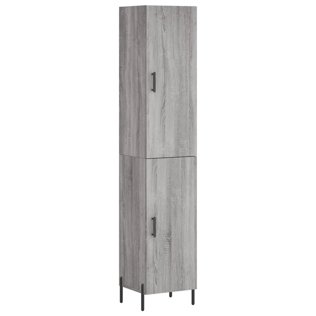 Credenza-Buffet-Armadio da cucina Grigio Sonoma 34,5x34x180 cm in Legno Multistrato 762290