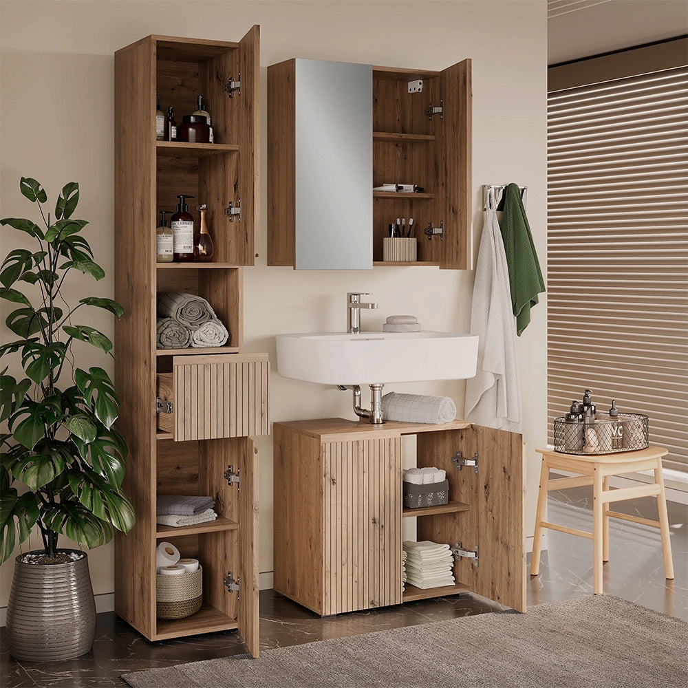 Vicco Set di mobili da bagno 3 pezzi Artigiano 3 parti