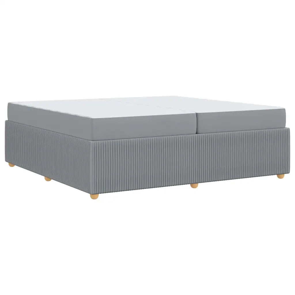 vidaXL Struttura letto con materasso Grigio chiaro 200 x 200 cm