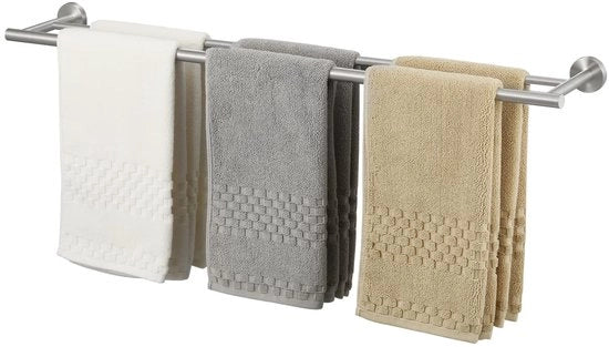 Sostegno Asciugamani Bagno a Parete con Due Braccia in Acciaio Inox 90 cm, A2001S90-2