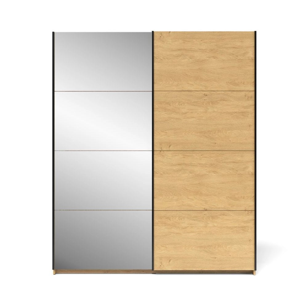 Armadio 2 ante scorrevoli rovere con specchio Zegna 170x59.2x205H