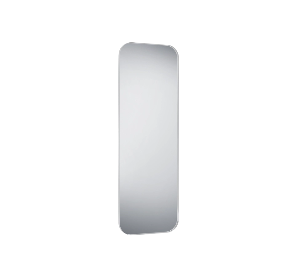 BRITNEY SPECCHIO DA PARETE CON CORNICE SPORGENTE CON GANCI X INSTALLAZIONE ORIZZONTALE E VERTICALE 50X150 ARGENTO