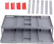 Organizzatore di carreggiata espandibile - Scrivania organizzatore pieghevole - Multi livelli - Contenitore per trucco - Organizzatore di tavolo - Oggetti di uso comune - 2 livelli.