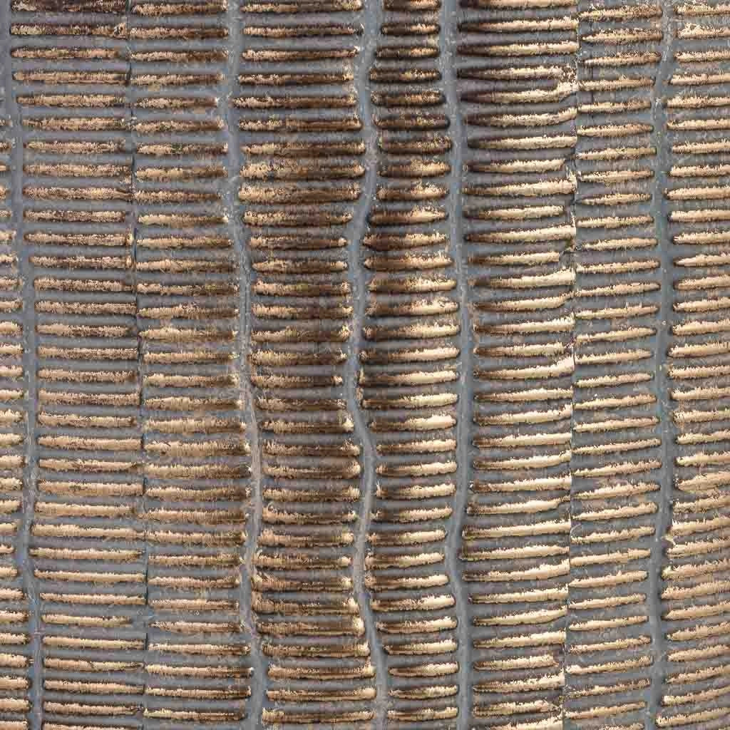 Fioriera in metallo dorato 28,5x28,5x30h cm