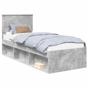 Letto singolo | Letto per adulti | Struttura del letto Grigio Concret¨¨ 75 x 190 cm Pino massello