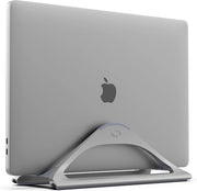 Supporto verticale per laptop - Supporto per laptop verticale per scrivanie - Grigio Spazio - Supporto regolabile per laptop - Dock per laptop - Organizzatore per ufficio e casa