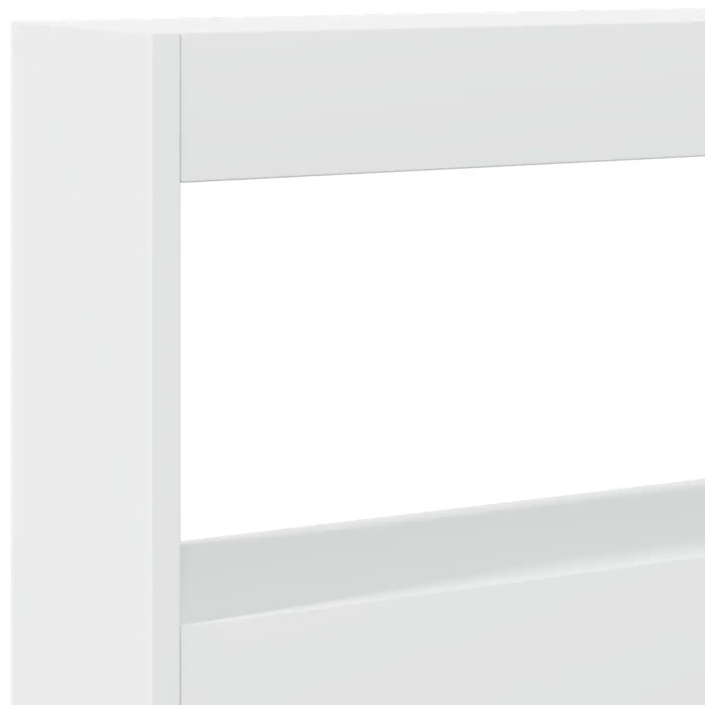 Testiera | Testata con Contenitore a LED Bianca 160x17x102 cm