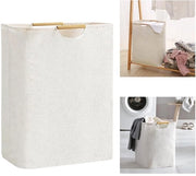 Asciugamano pieghevole 60L in beige con maniglia impermeabile alle acque, dimensioni 55 * 40 * 25cm, asciugamano con zappa per uso in camera da letto, bagno, stanza da letto, soggiorno e bagno.