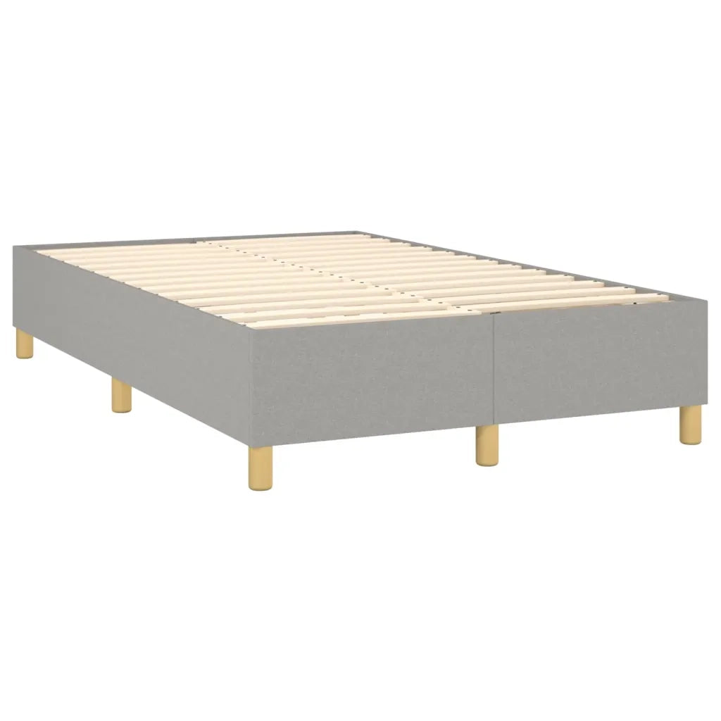 Giroletto a Molle con Materasso Grigio Chiaro 120x200cm Tessuto 3142241