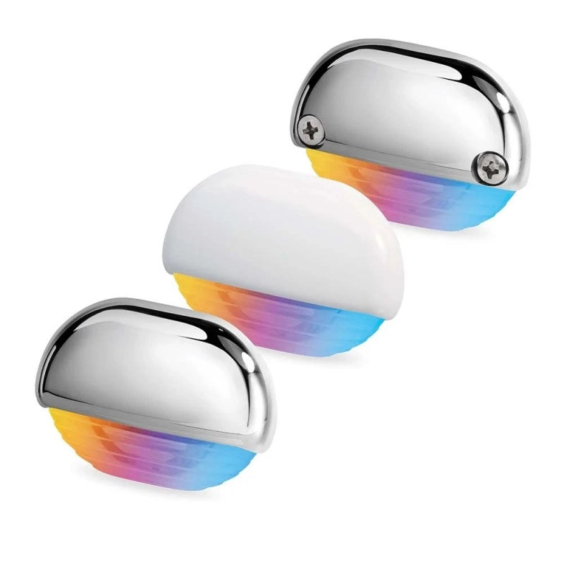 LUCE CORTESIA RGB - PLASTICA BIANCA LED COURTESY LIGHTS - RGB LIGHT - WHITE PLASTIC COVER