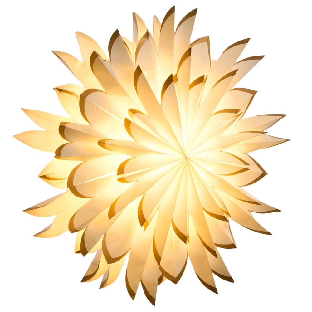 Decorazione da appendere Stella Abat-jour in carta bianco sporco Decorazione natalizia a forma di stella