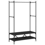 Appendiabiti con Scaffali Nero in Legno Multistrato CFW3042431