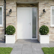 Fioriera da giardino con LED 2 pz Bianco 30 x 40 x 30 cm 8008073