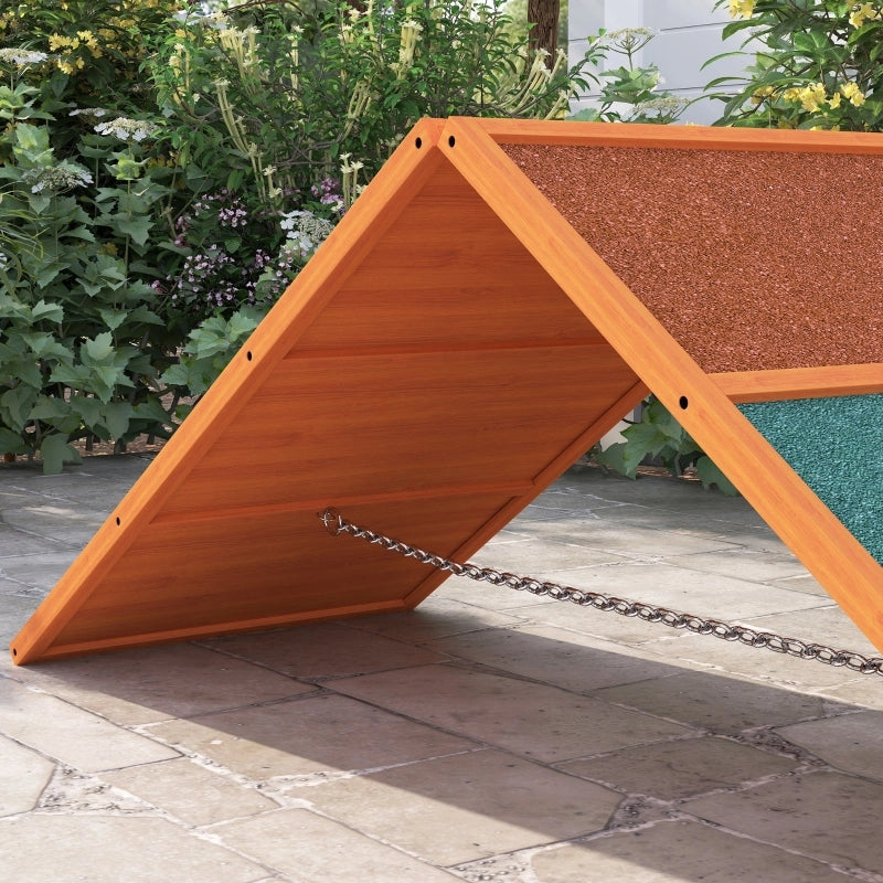 Giochi da arrampicata rampa regolabile e pieghevole per allenamento cani in legno arancione 173 × 59 × 66 cm