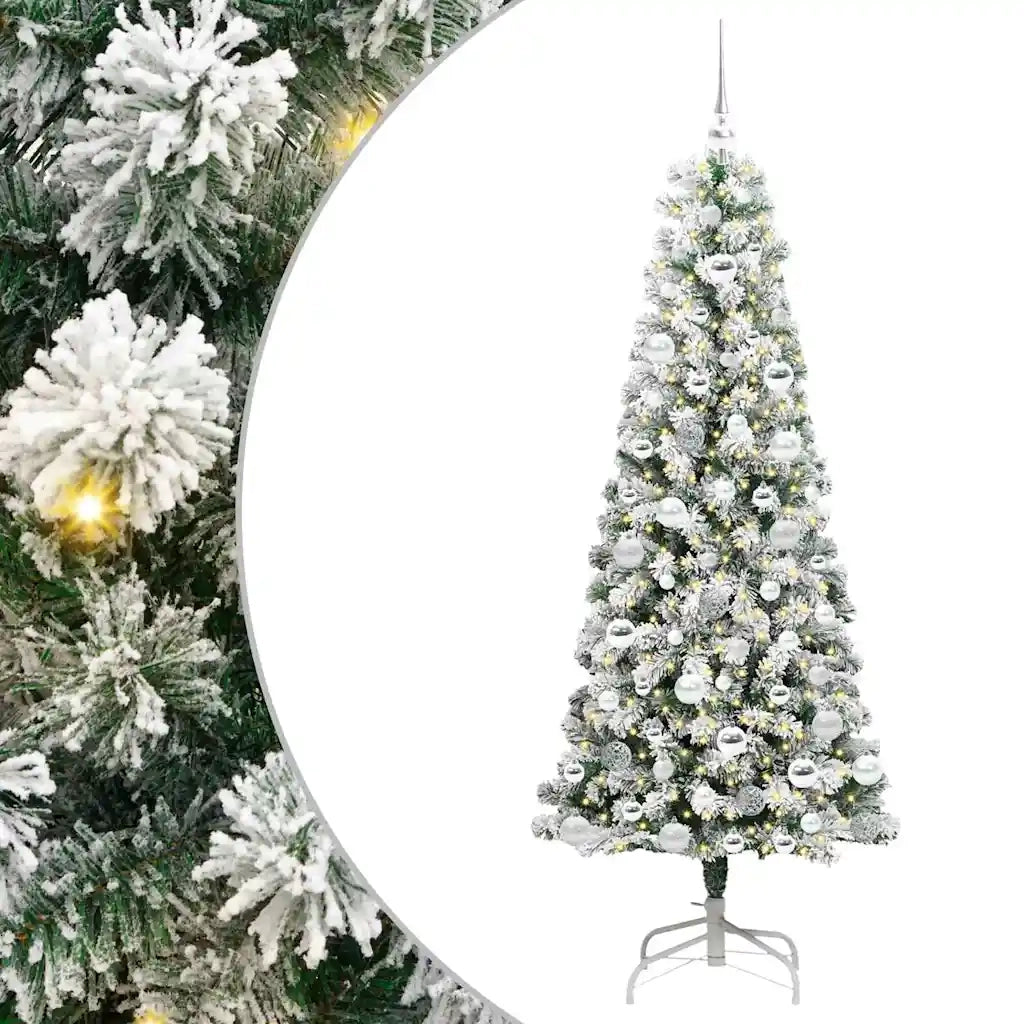 Albero di Natale Artificiale con Rami Pieghevoli 180 cm