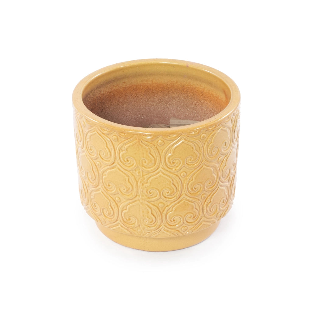 VASI DA FIORI Set da 4 pezzi Ø38/31,5/24/19 cm Ceramica Giallo