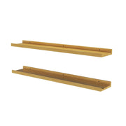 Vicco Scaffale a muro Legno naturale 90 x 4 cm Set di 2