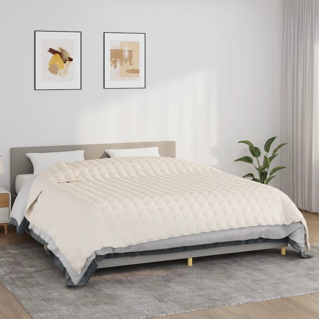 Coperta Ponderata Crema Chiaro 220x260 cm 11 kg Tessuto 350766