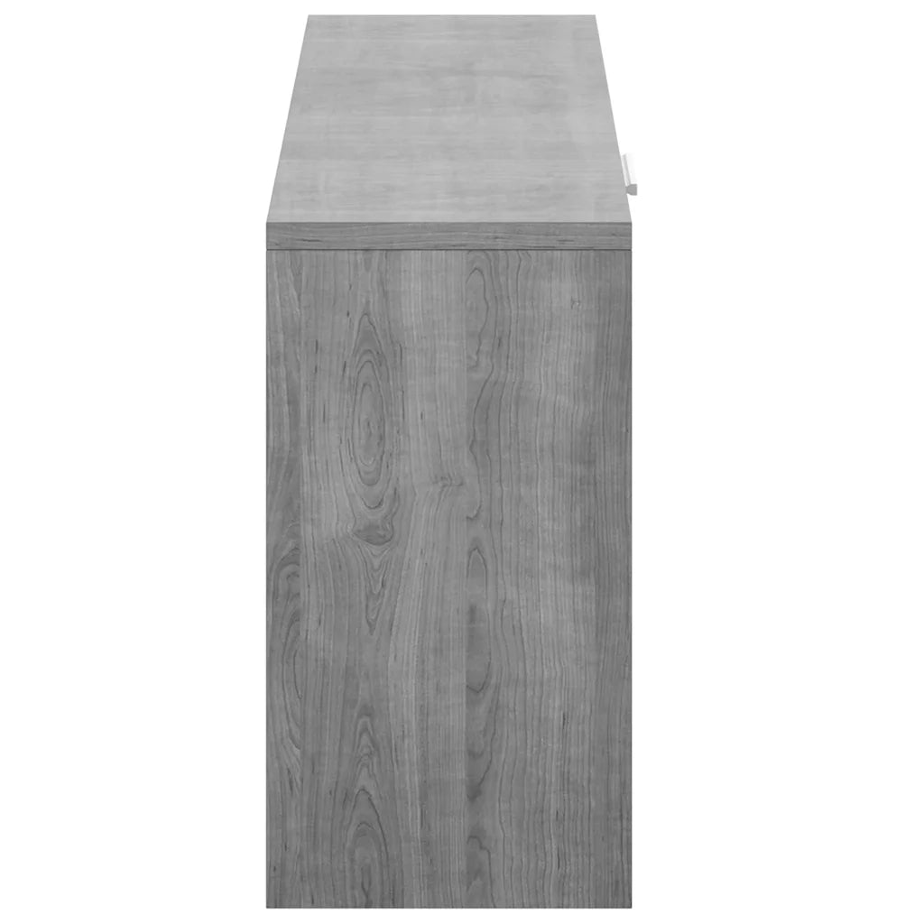 Scarpiera-Scaffale per scarpe Grigio Sonoma 80x24x45 cm in Legno Multistrato