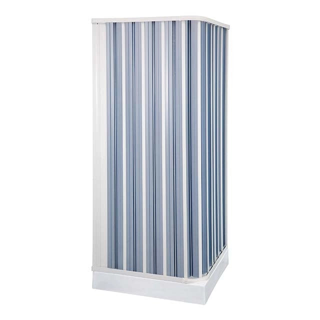 Box Doccia a soffietto a 2 lati cm 80 x 80 - H.184 - con apertura RIDUCIBILE e REVERSIBILE - CR