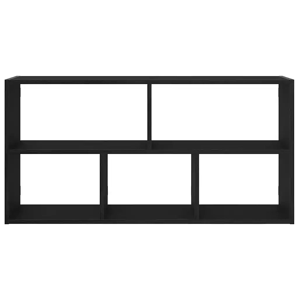 vidaXL Scaffale a Parete Rovere Nero 100x25x50 cm in Truciolato