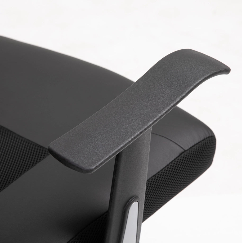sedia da ufficio ergonomica nera – altezza regolabile, senza materasso