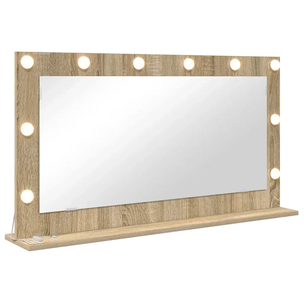 Specchio da Vanità Rettangolare Rovere Sonoma 100 x 55 x 18 cm 868303