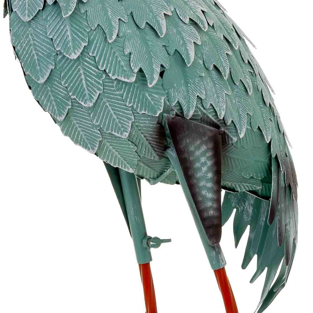 Figura decoración de metal verde  26x20x92h cm