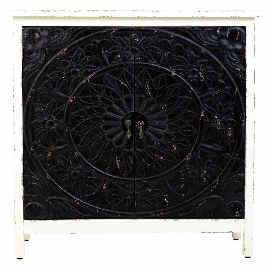 Credenza in legno con 2 porte 83,5x38x82,5