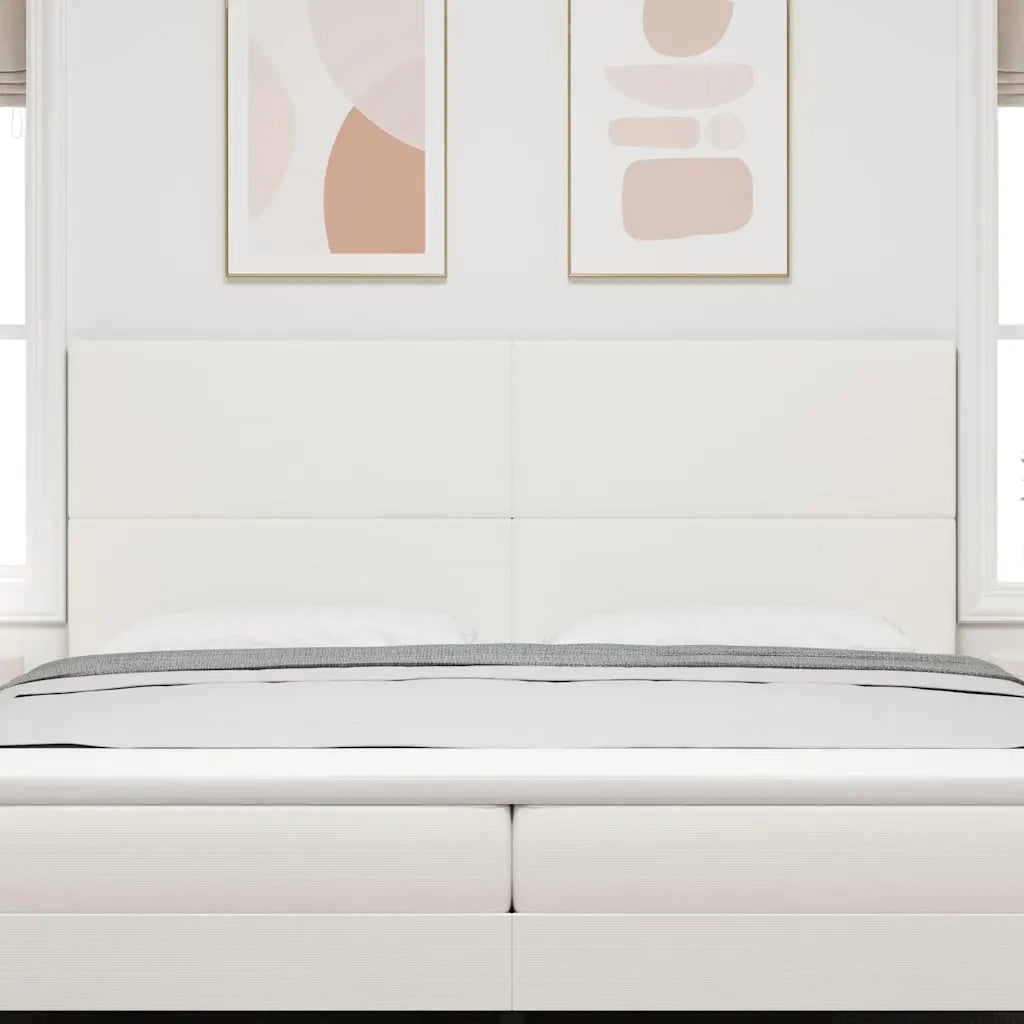 Testiera Crema 200 cm Tessuto in Cords 3337738