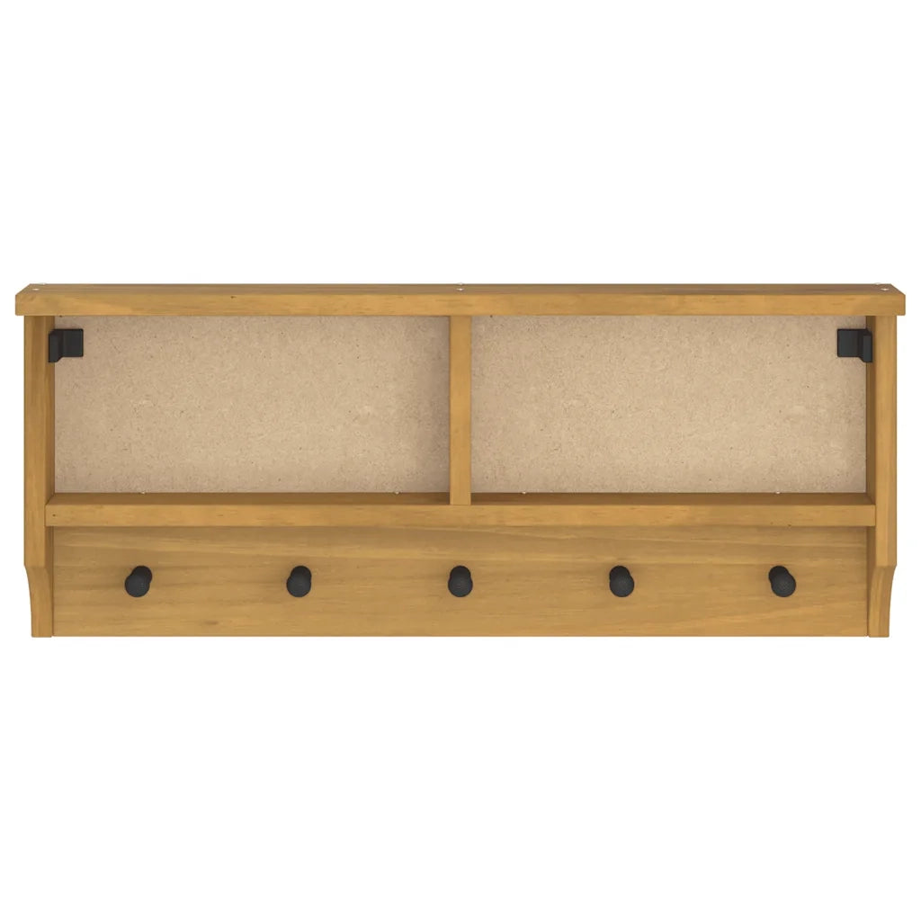 Appendiabiti da Parete SANDNES 87x12x35 cm in Legno di Pino CFW5011379