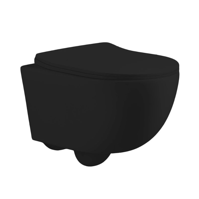WC sospeso YJ-2381MB 48.5x36.5x36.5 cm nero opaco