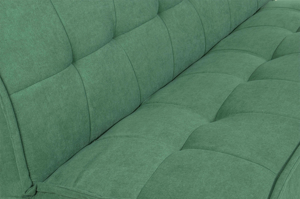 Divano letto clic clac in tessuto vellutato verde abete, divano 3 posti - Bart - DL-BA38FBC