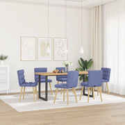 vidaXL Sedie da Pranzo 6 pz Blu Jeans in Tessuto
