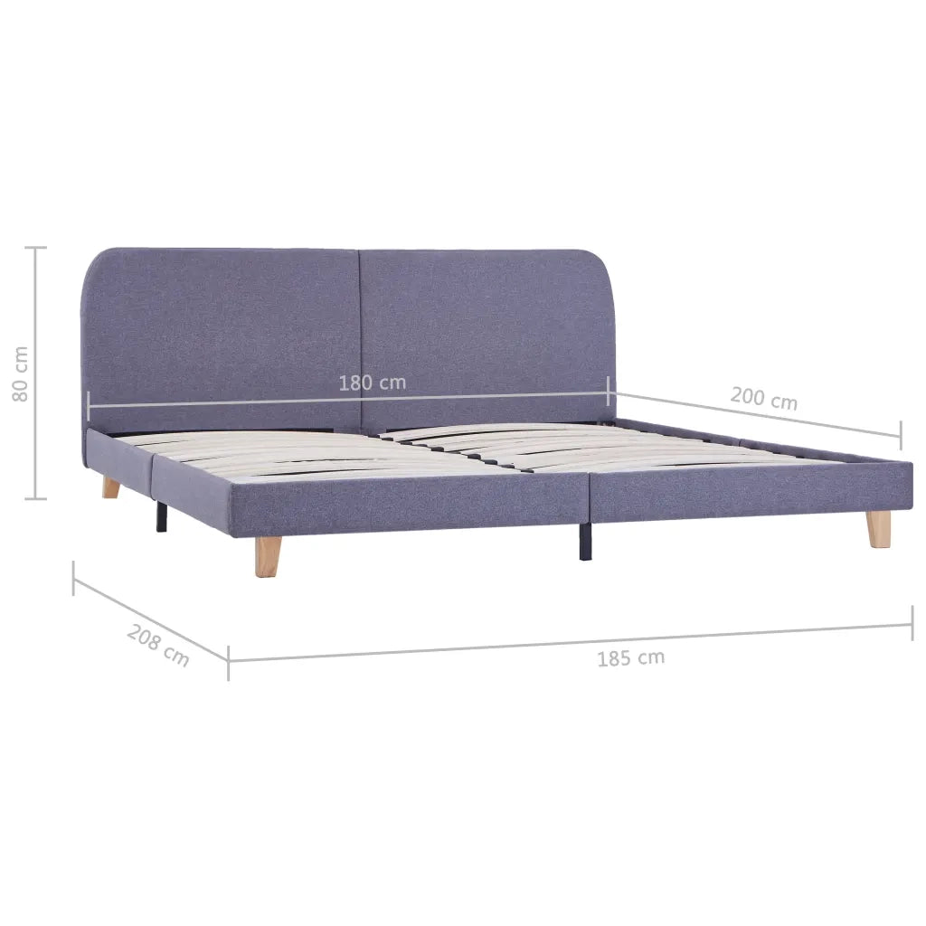 Giroletto senza Materasso-Struttura Letto Grigio Chiaro 180x200 cm Tessuto 211801
