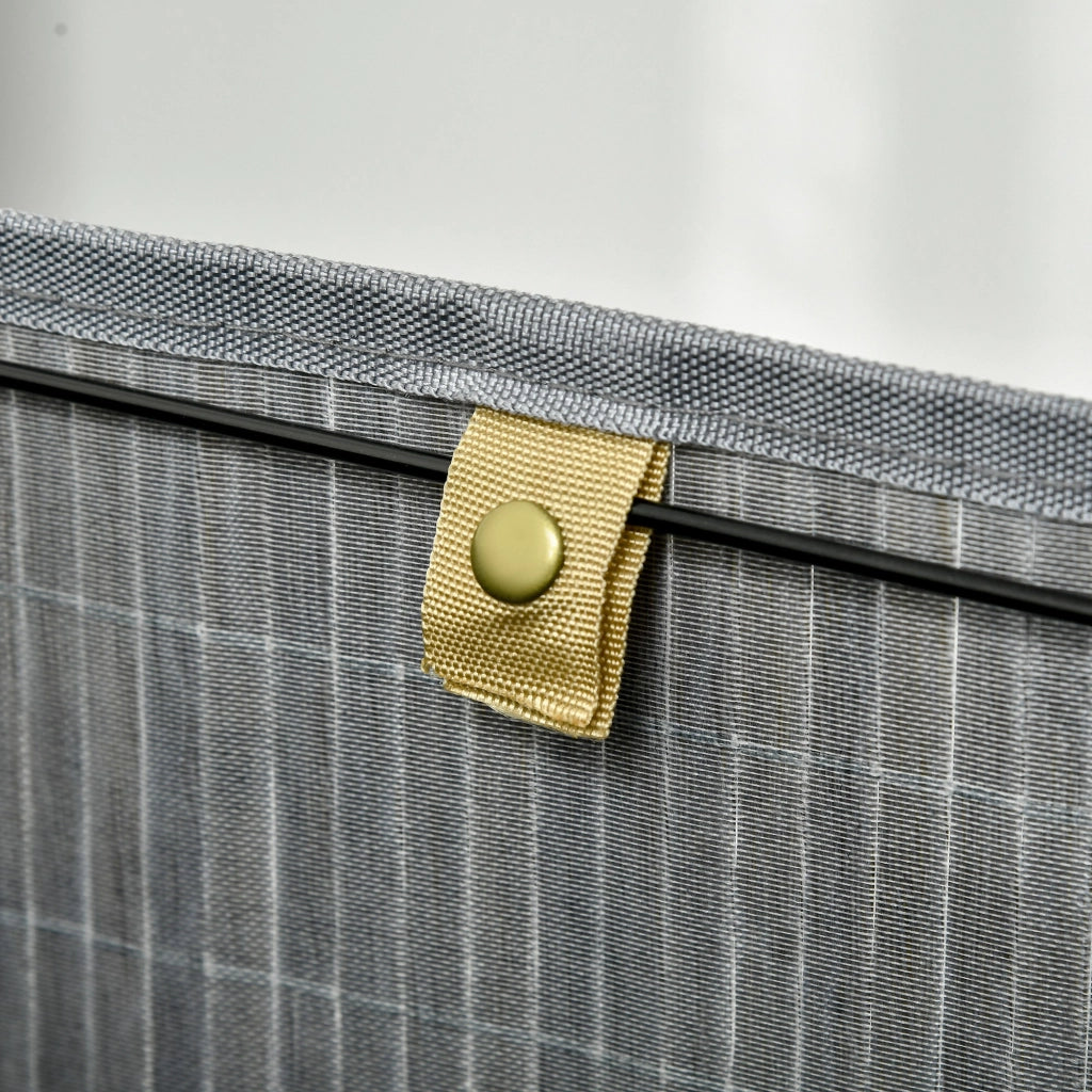 Panier ¨¤ Linge in Bamb¨´ Angolare con Coperchio e Sacchetto ¨C zephmum ¨C Naturale 38x38x57