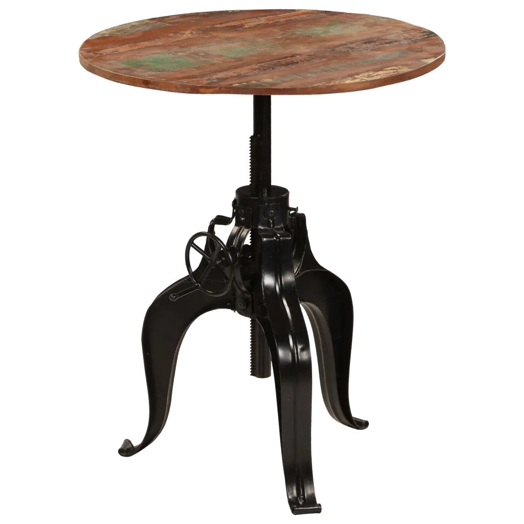 Tavolo da Bar in Legno Massello di Recupero 75x(76-110) cm cod mxl 19157