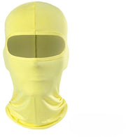 Due pezzi di maschera per vento per bicicletta, copertura completa di respirazione per il collo da attività sportiva, copertura per motocicletta crema solare per la testa, adatto per l'uso all'aperto in bicicletta - giallo