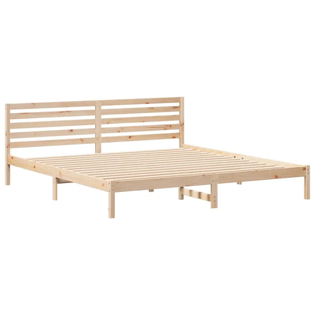 Struttura del letto Marrone 200 x 210 cm Pino massello
