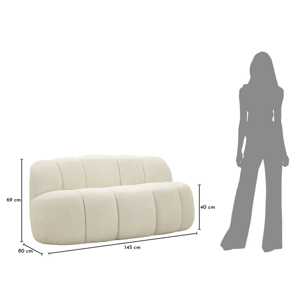 Divano VKH1060, Bianco, Spugna, 145x80x69 cm