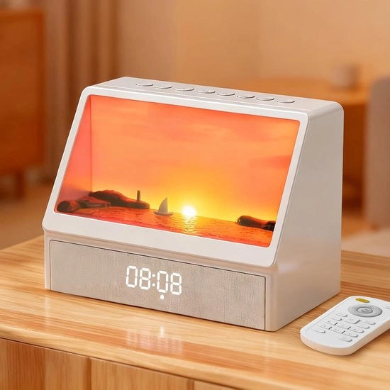 Sveglia con luce - Sveglia del sole - Sveglia per camera da letto - Sveglia con luce - Lampada sveglia - Lampada per aiuto al sonno - Lampada a led regolabile - Routine mattutina