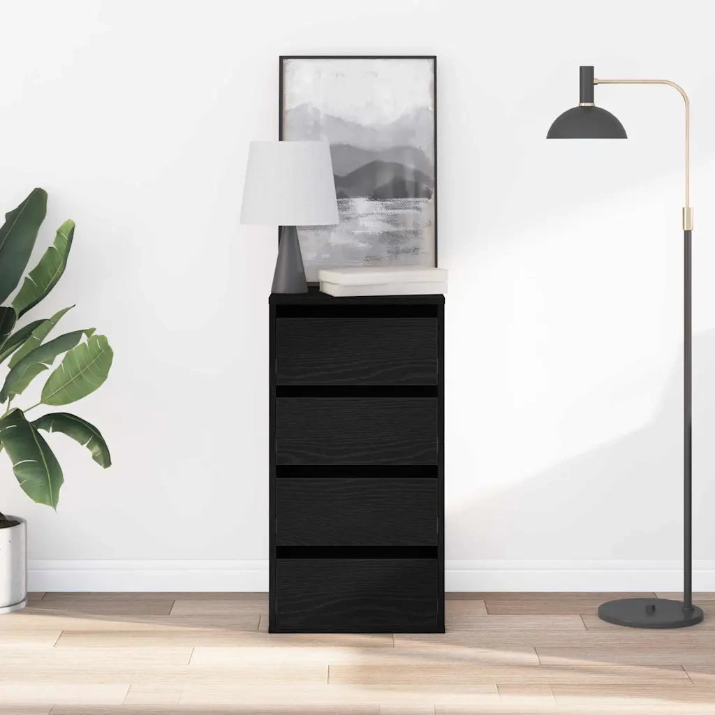 Mobile con Cassetti Nero 40 x 41 x 76 cm Legno multistrato CFW7167613