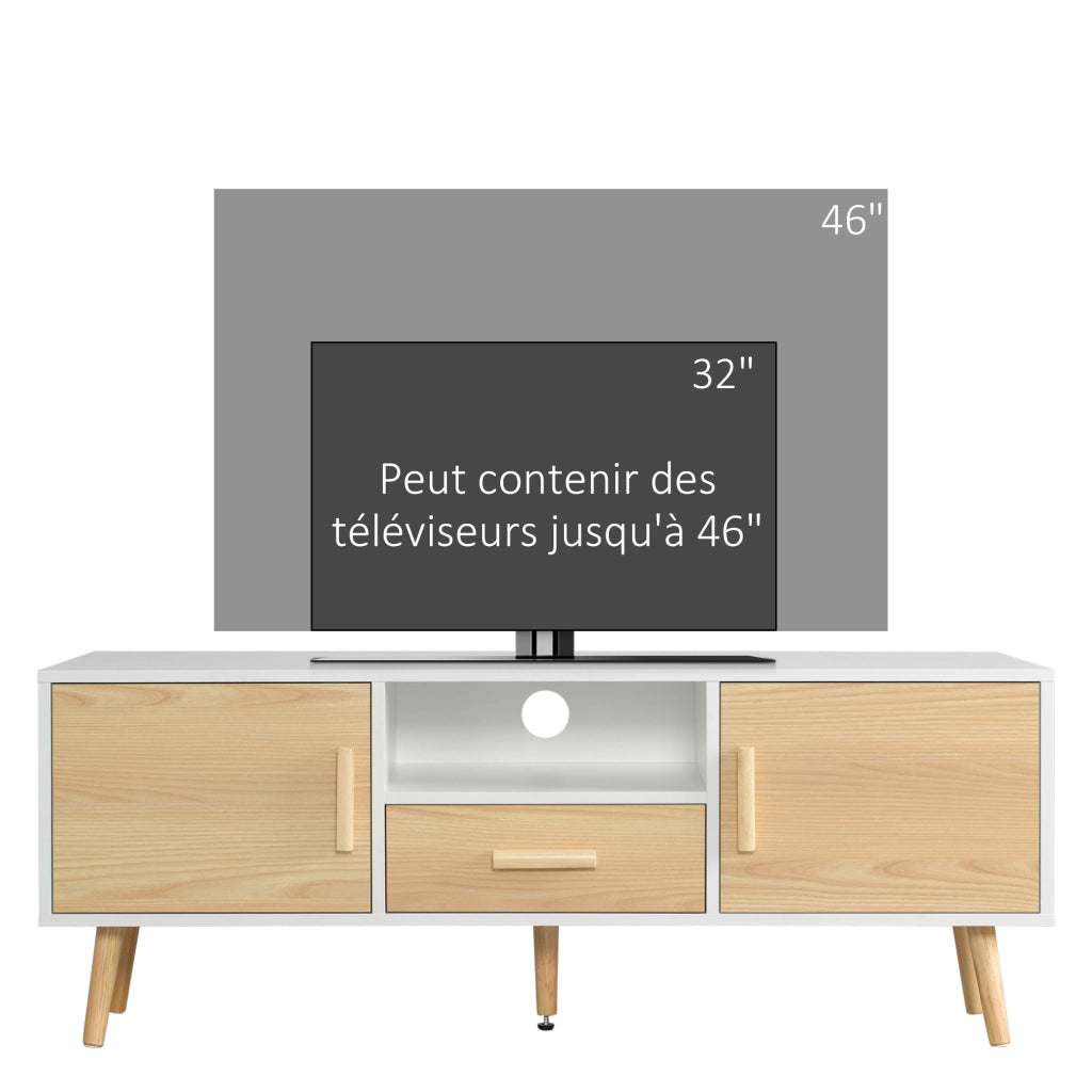 Mobile TV con cassetto e ante ¨C zephmum ¨C 120x37x45,5 cm