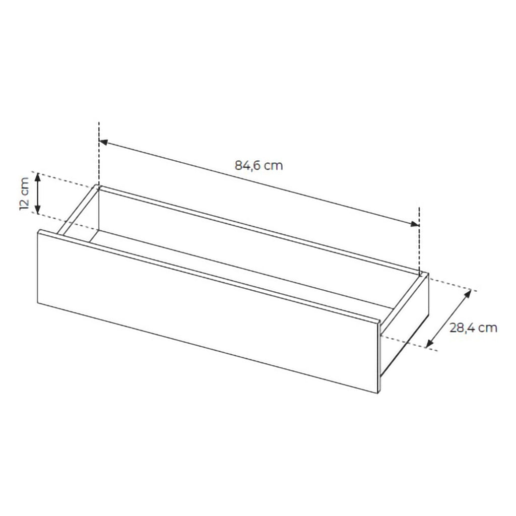 Madia Hasavato, Credenza 4 Cassetti, 94x38x104h cm Marrone Rovere