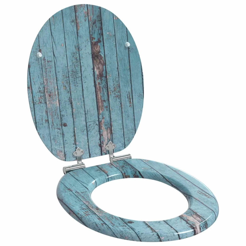Sedile per toilette con chiusura morbida Blu 44 x 38 cm CFW9530213