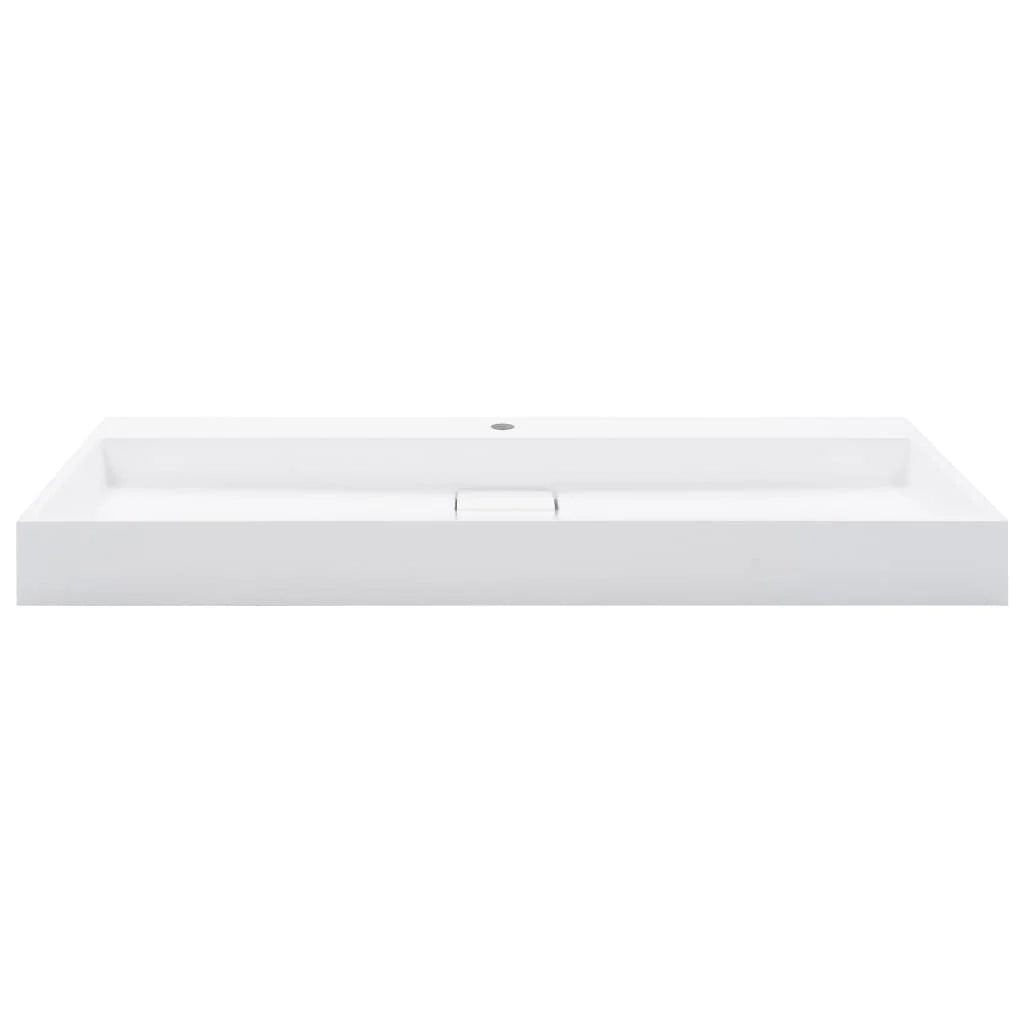 Lavamani lavabo lavabo da appoggio lavabo lavabo da montare interno bagno doccia cabina WC casa 120 x 46 cm colata minerale bianco 02_0002636