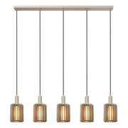 Lampada sospesa LAMBRES 5xE27 taupe Lucide